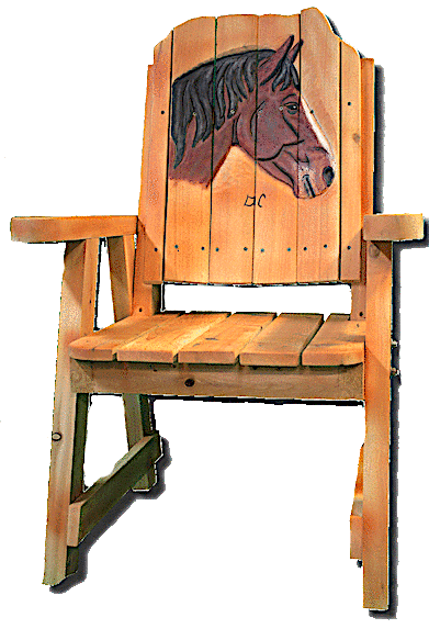 Horse deck chair, deck chair, deck lounge chair